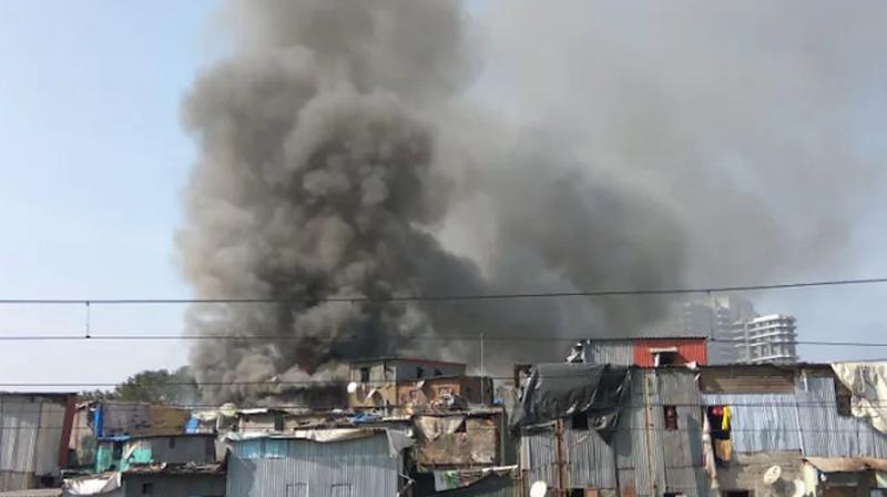 Fire breaks out in Mumbai's slum, no casualties