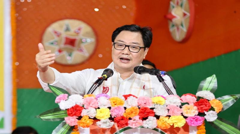 Law Minister Kiren Rijiju again attacked Nehru over Kashmir issue