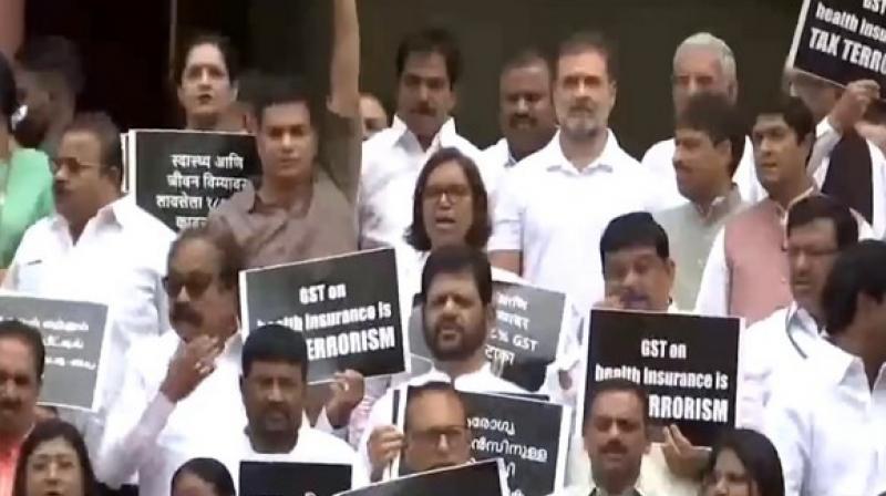 India MPs protest against health insurance news in hindi