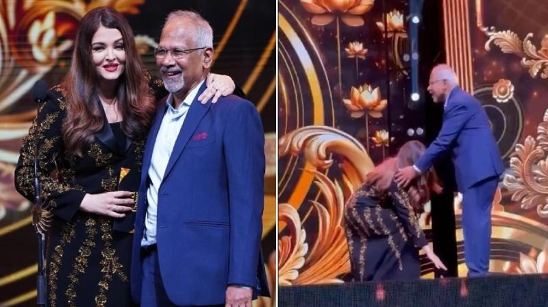 Aishwarya Rai touched the feet of 'Guru' Mani Ratnam at IIFA Awards 2024 news in hindi