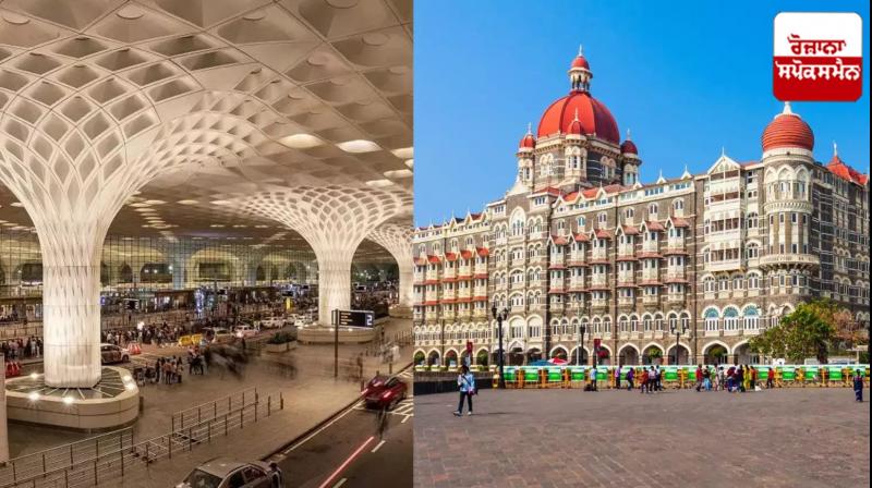 bomb threat Chhatrapati Shivaji International Airport and taj news in hindi