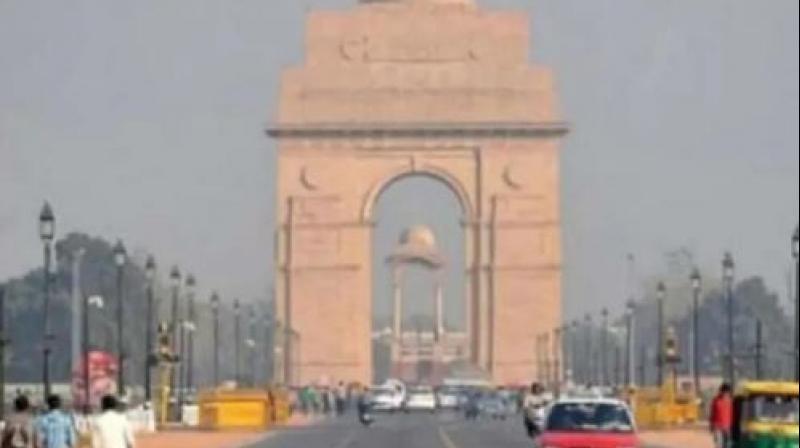 The minimum temperature in Delhi is three degrees Celsius below normal