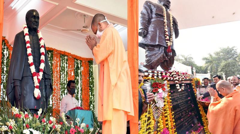 CM Yogi paid tribute to Sardar Patel on his death anniversary