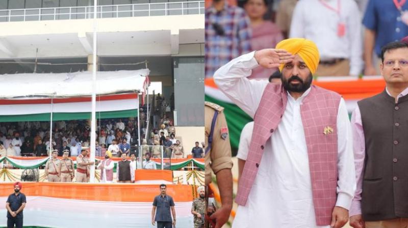 Independence Day: CM Bhagwant Mann hoisted the flag in Jalandhar, remembered the martyr