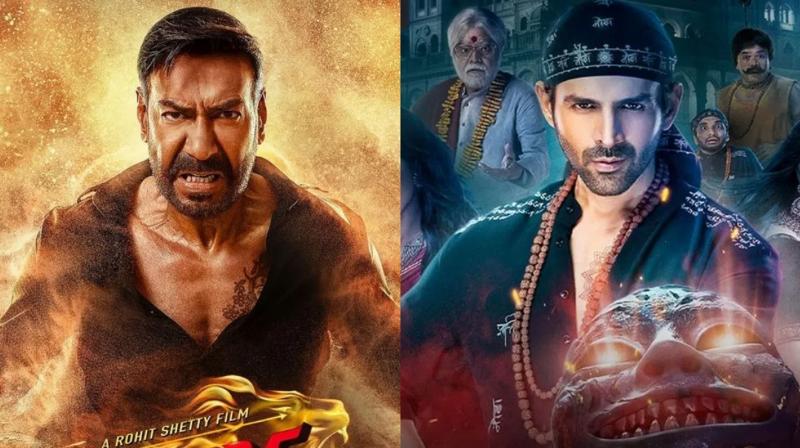 Singham Again vs Bhool Bhulaiyaa 3 Box Office Collection Day 4 news In Hindi