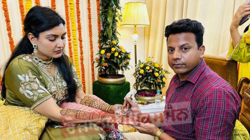 minister Anmol Gagan Mann wedding mehndi news in hindi