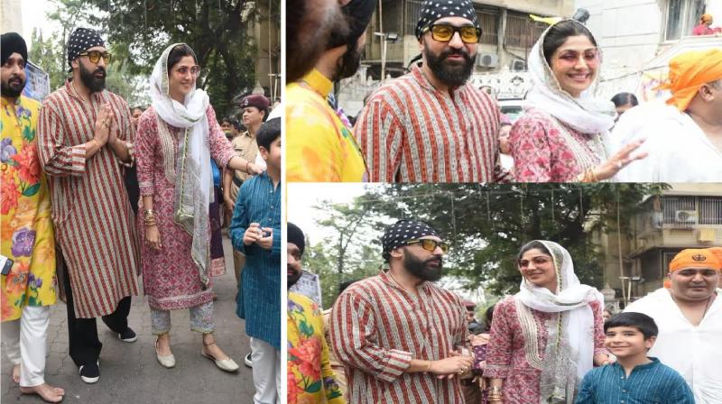 Shilpa Shetty with husband Raj Kundra at Gurudwara Sahib news in hindi