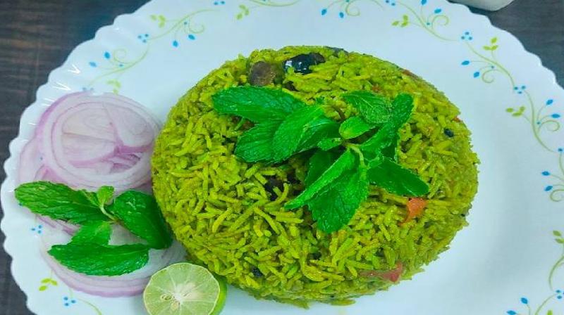 Make mint rice at home News in hindi