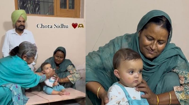 Beautiful pictures of little Sidhu Moose Wala with mother News In Hindi