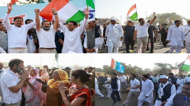 Congress workers from Amethi participated in Rahul's 'Bharat Jodo Yatra' wearing white T-shirts