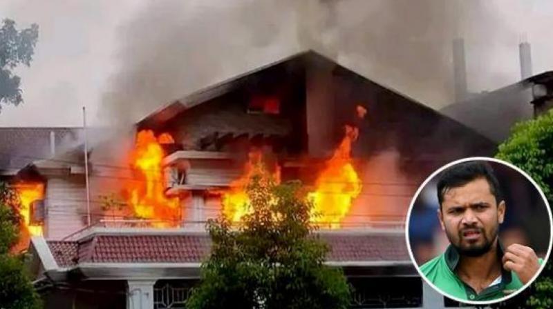 Bangladesh Violence: Protestors set fire to the house of Ex-Bangladesh cricket captain Mashrafe Mortaza's house