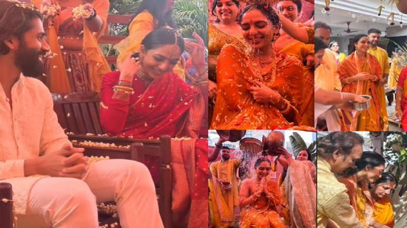 Naga Chaitanya-Sobhita Dhulipala wedding haldi pics viral News InHindi 