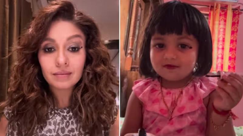 Sunidhi Chauhan recreate little girl viral eyeliner video News InHindi