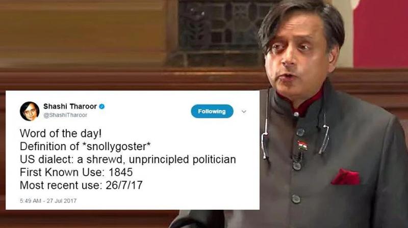 Tharoor calls defected leaders 'snollygosters', now debate on social media