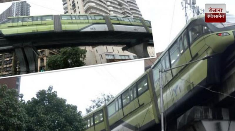 Mumbai Monorail suddenly stopped due to technical fault news in hindi 
