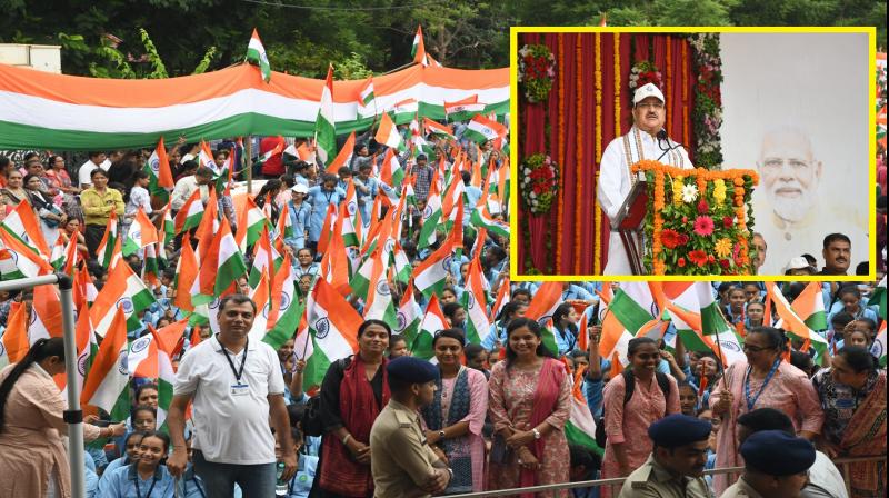 Tiranga Yatra by BJP in Rajkot, many BJP leaders participated news in hindi