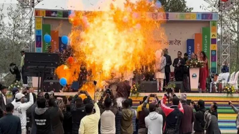 Nepal Deputy Prime Minister and Pokhara Mayor burnt due to balloon explosion news in hindi