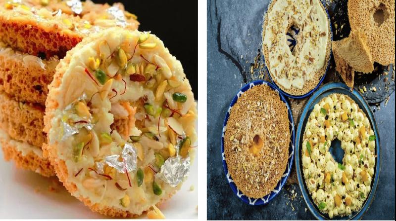 How to make delicious Ghevar at home easy recipe news In Hindi