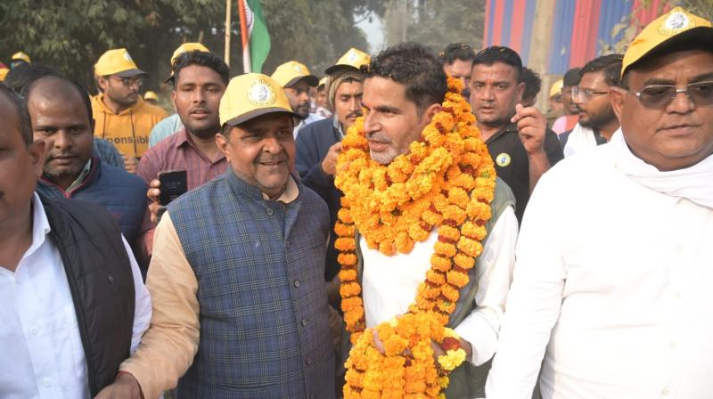 Jan Suraj Padyatra reached Siwan, Prashant Kishor's grand welcome in Badharia