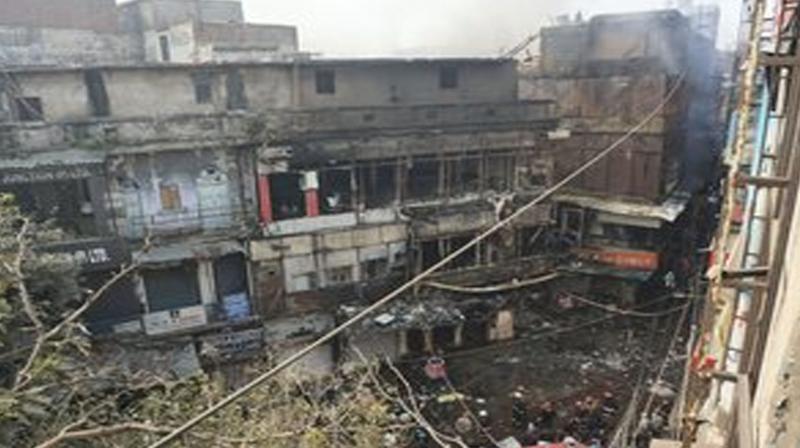 Over 50 shops gutted in fire at wholesale market in Delhi's Chandni Chowk