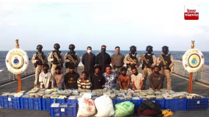 Indian Navy operation 500 kg drugs recovered Arabian Sea news in hindi