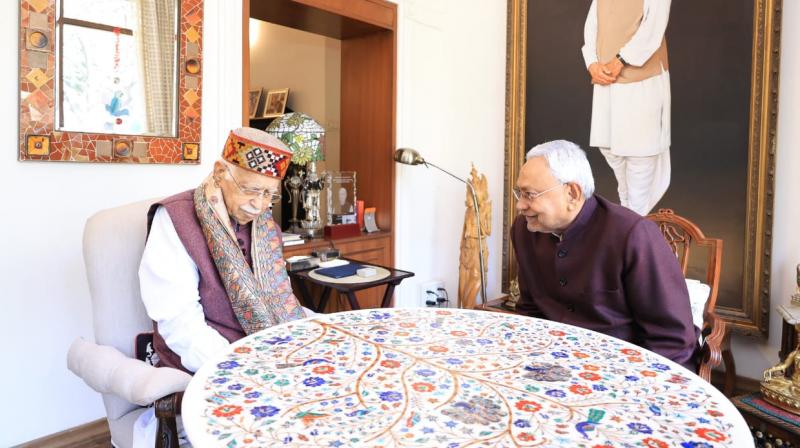 CM Nitish Kumar met Lal Krishna Advani