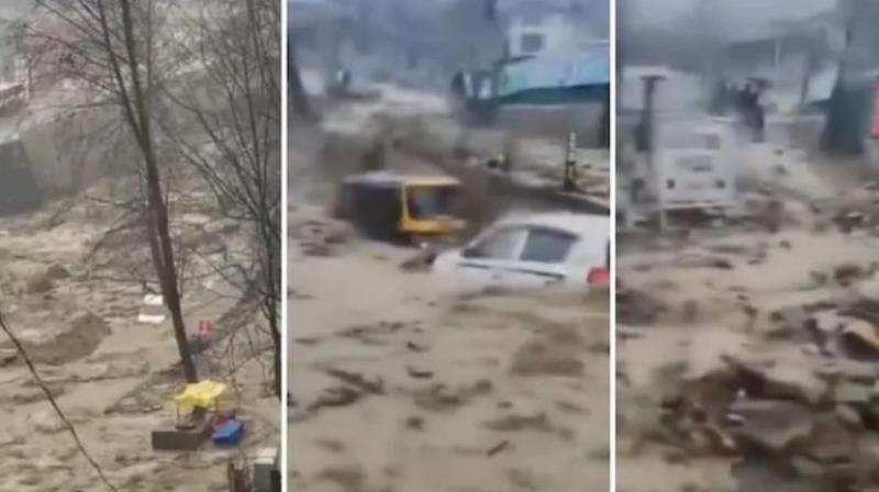 Himachal Pradesh Heavy Rains in Kullu, Bhootnath Drain Flood news in hindi