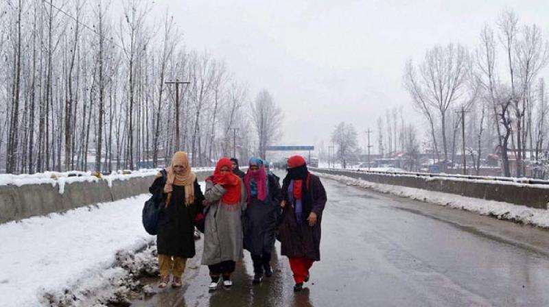 Srinagar records season coldest night at -5.4 degree celsius News In Hindi