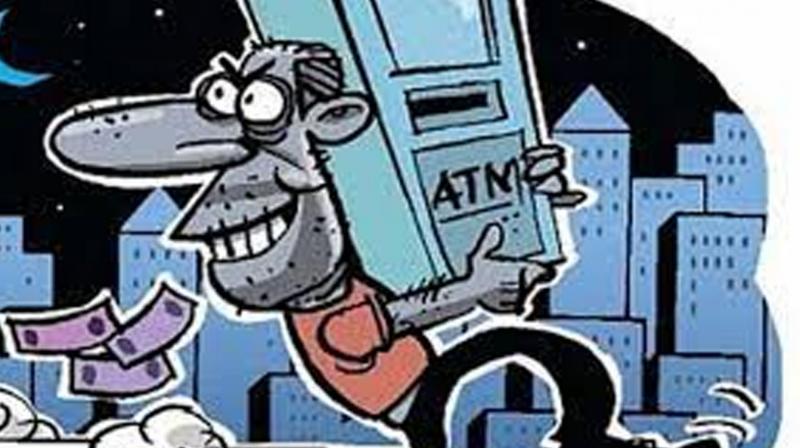  Thieves uprooted ATM in Delhi's Narela