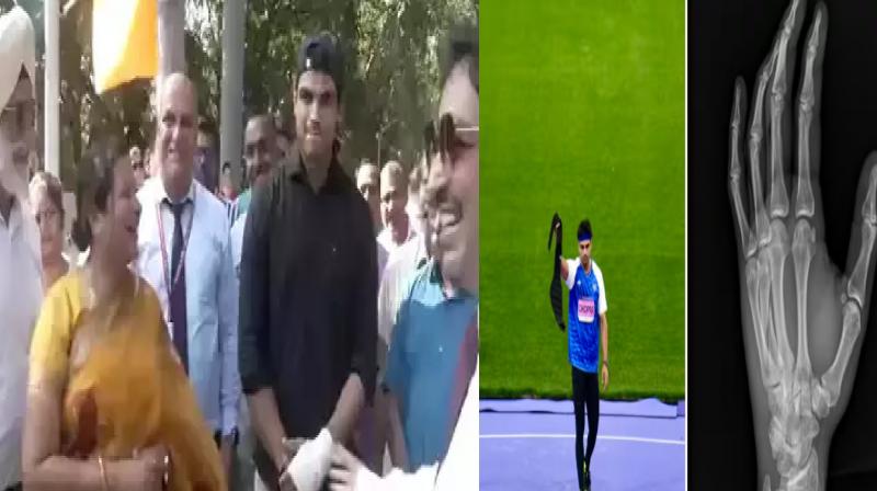 Neeraj Chopra seen with plaster on his hand news in hindi