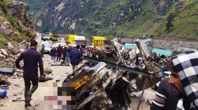 Horrific road accident in Kishtwar, Jammu and Kashmir (Image Source : ANI)