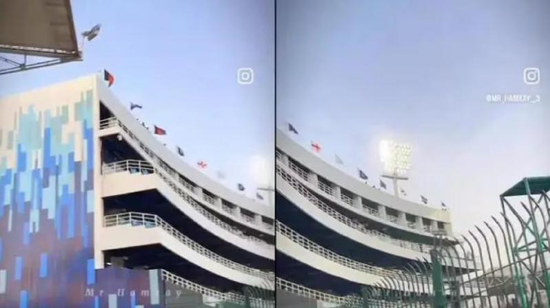 Indian flag missing from Karachi stadium before Champions Trophy news in hindi