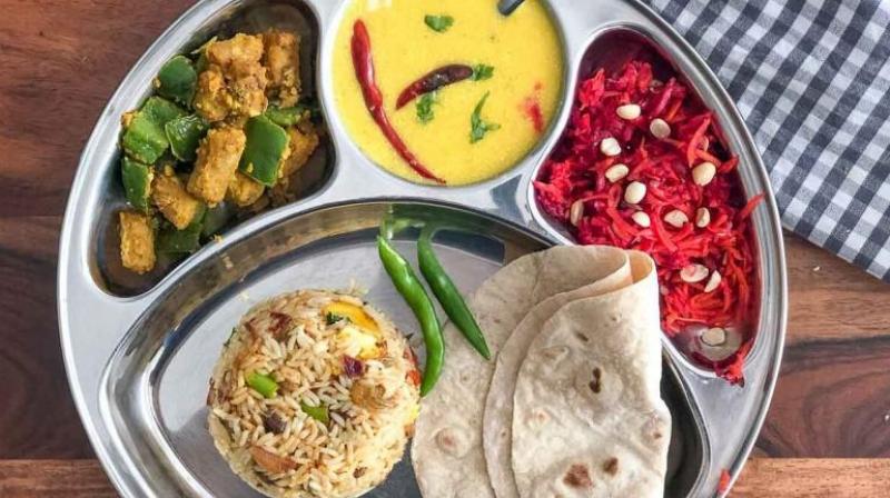 In January, vegetarian thali became expensive and non-vegetarian thali gave relief