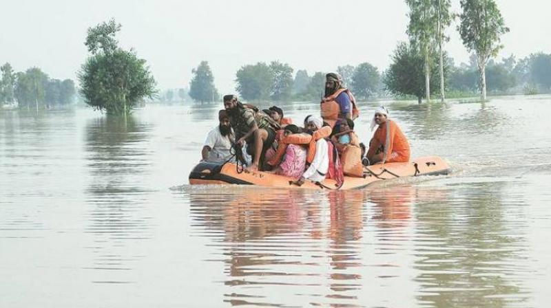 Rescue and relief operations continue in flood affected areas by Western Command troops