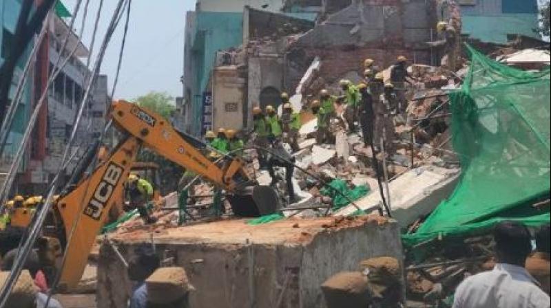 70-year-old building collapses in Chennai, rescue operation underway