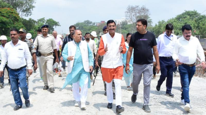 Minister of State for Defense inspected elevated corridor news in hindi