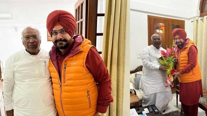 Congress leader Navjot Singh Sidhu met Kharge