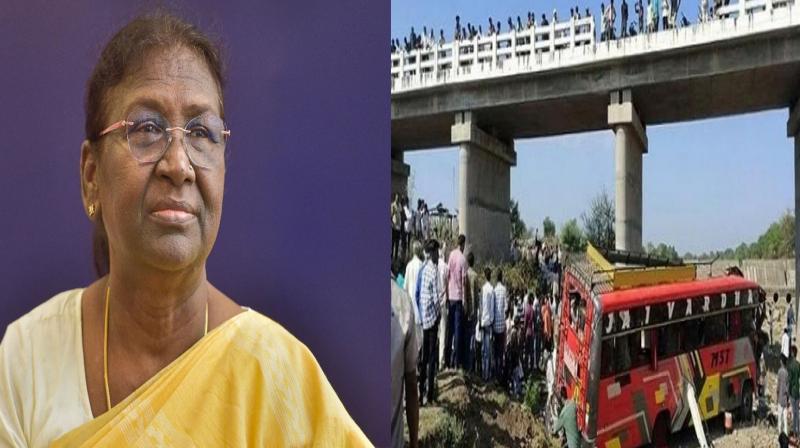 President Murmu expressed grief over the death of people in Khargone bus accident