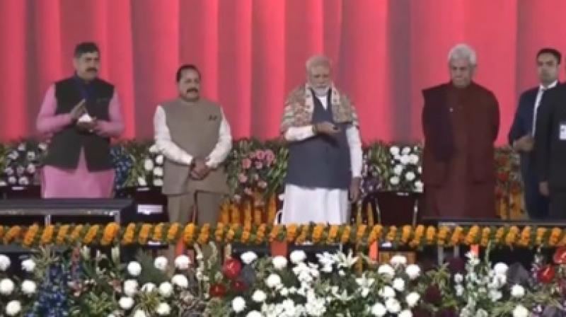 PM Narendra Modi inaugurates several development projects worth more than Rs 32,000 crore in Jammu