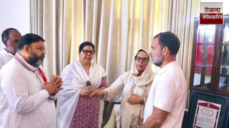 Rahul Gandhi meets Y Puran Kumar's family news in hindi 