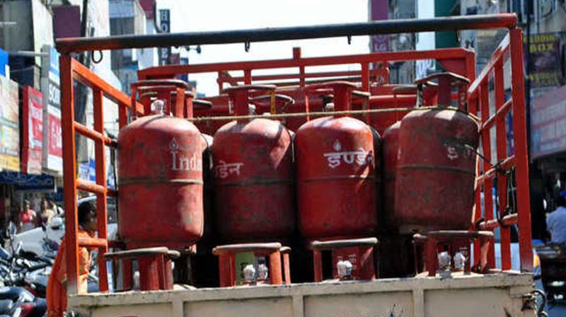 Truck carrying domestic gas cylinder overturned near Paschim Vihar East Metro Station