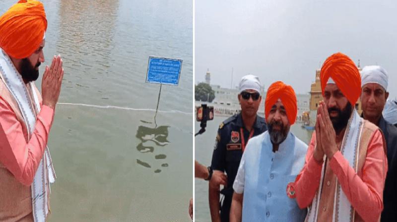 Haryana CM reached Sri Darbar Sahib wearing turban news in hindi