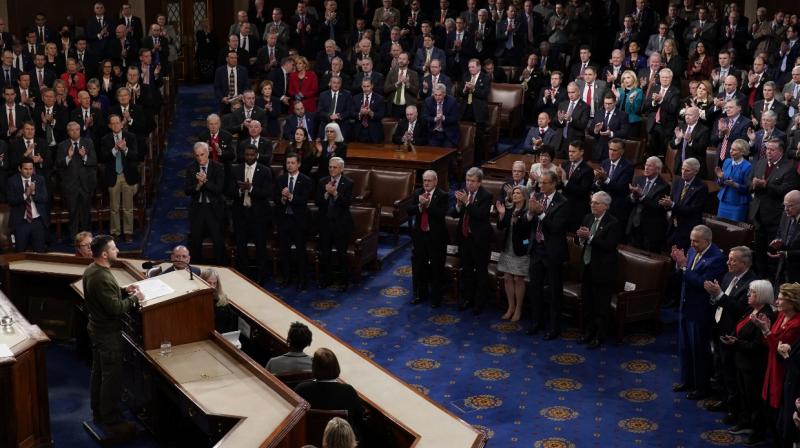 Zelensky addressed a joint session of the US Congress