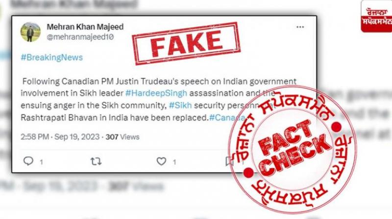 Fact Check: The claim of removal of Sikh security personnel from Rashtrapati Bhavan is fake