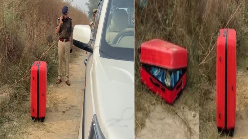 Dead woman found in a suitcase Delhi-Lucknow highway in Hapur news in hindi