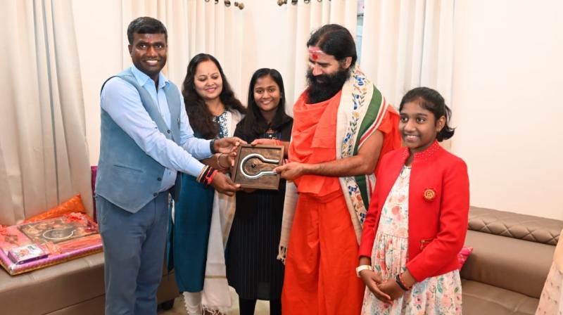 Yoga guru Baba Ramdev offered prayers at Baba Mandir