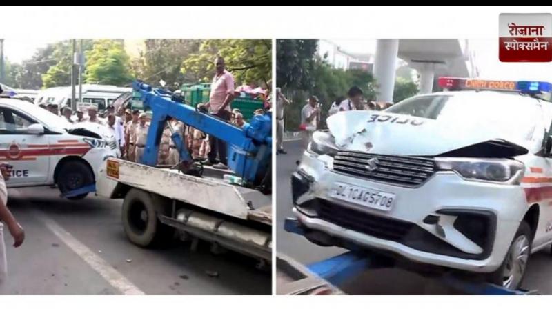 Tea vendor crushed to death by police PCR vehicle in Delhi News in hindi