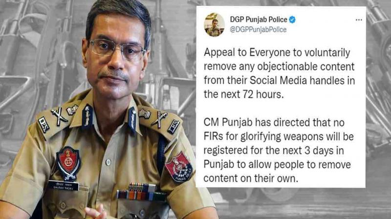 Remove content glorifying arms within 72 hours: Punjab Police