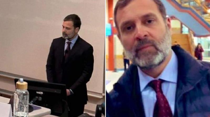 Rahul Gandhi seen in new 'look' after reaching Britain, hair and beard were shortened