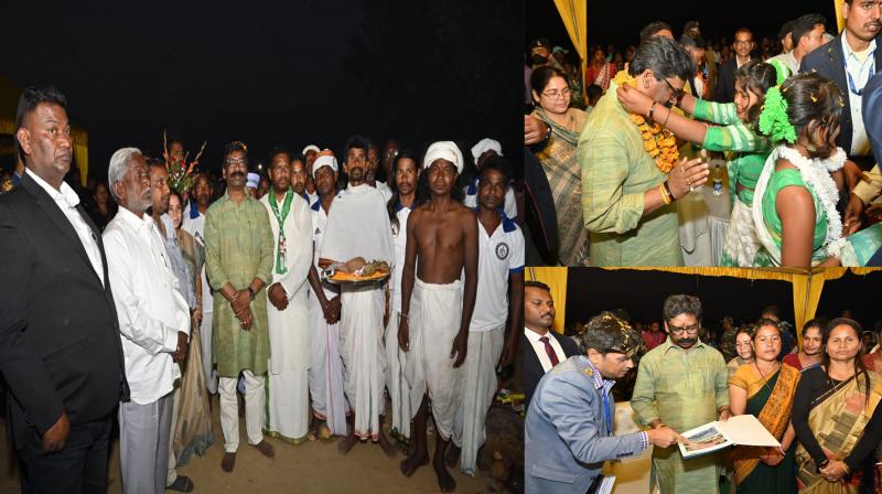 Chief Minister Hemant Soren reached Seraikela-Kharsawan under the district tour program, people welcomed